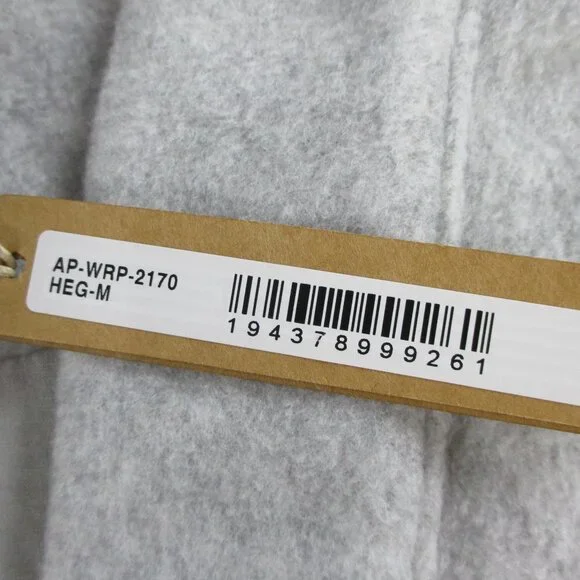 SKIMS Fleece Lounge Robe Womens Medium Gray Short Wrap Tie Sleepwear NWT - Picture 6 of 8